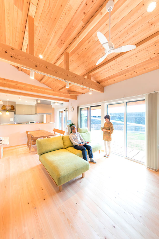 福工房 【2000万円台/平屋/20坪台/2LDK/庭/モダン/間取り図】光と風が抜ける通り土間のある28坪のコンパクトな平屋の建築実例画像4