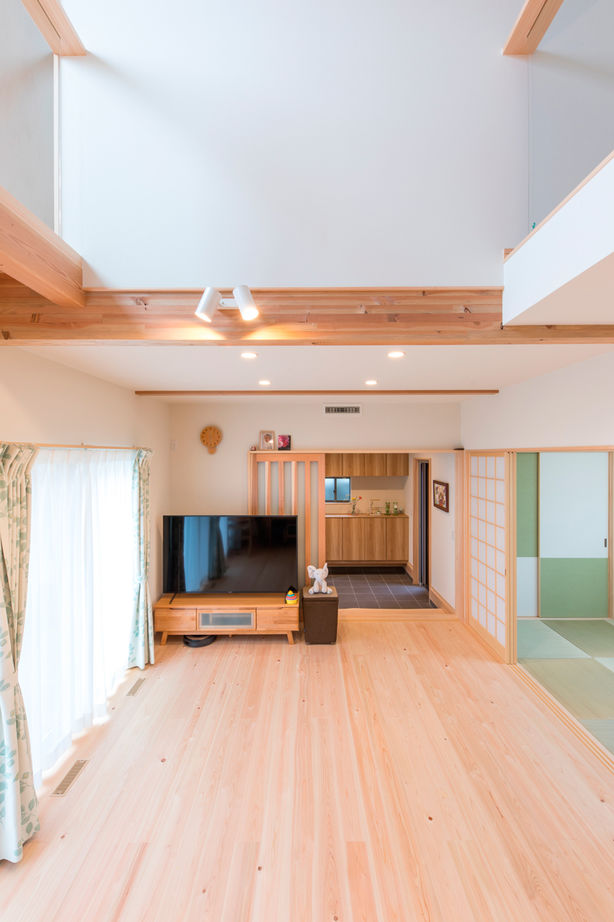 福工房 【1000万円台/2階建て/30坪台/4LDK/全館空調/吹き抜け/間取り図】ヒノキのいい香りが漂う子育てハウスの建築実例画像4