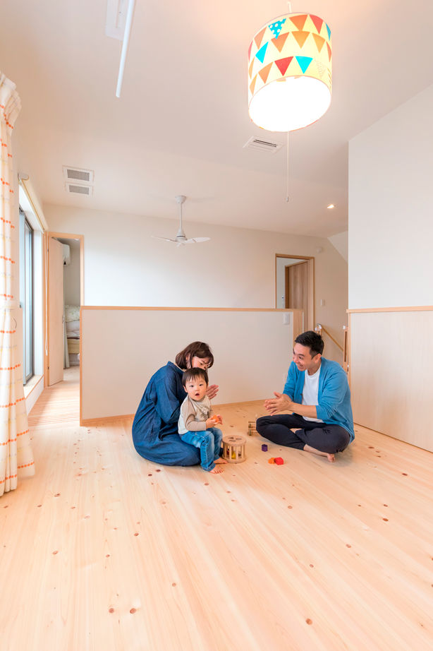 福工房 【1000万円台/2階建て/30坪台/4LDK/全館空調/吹き抜け/間取り図】ヒノキのいい香りが漂う子育てハウスの建築実例画像8