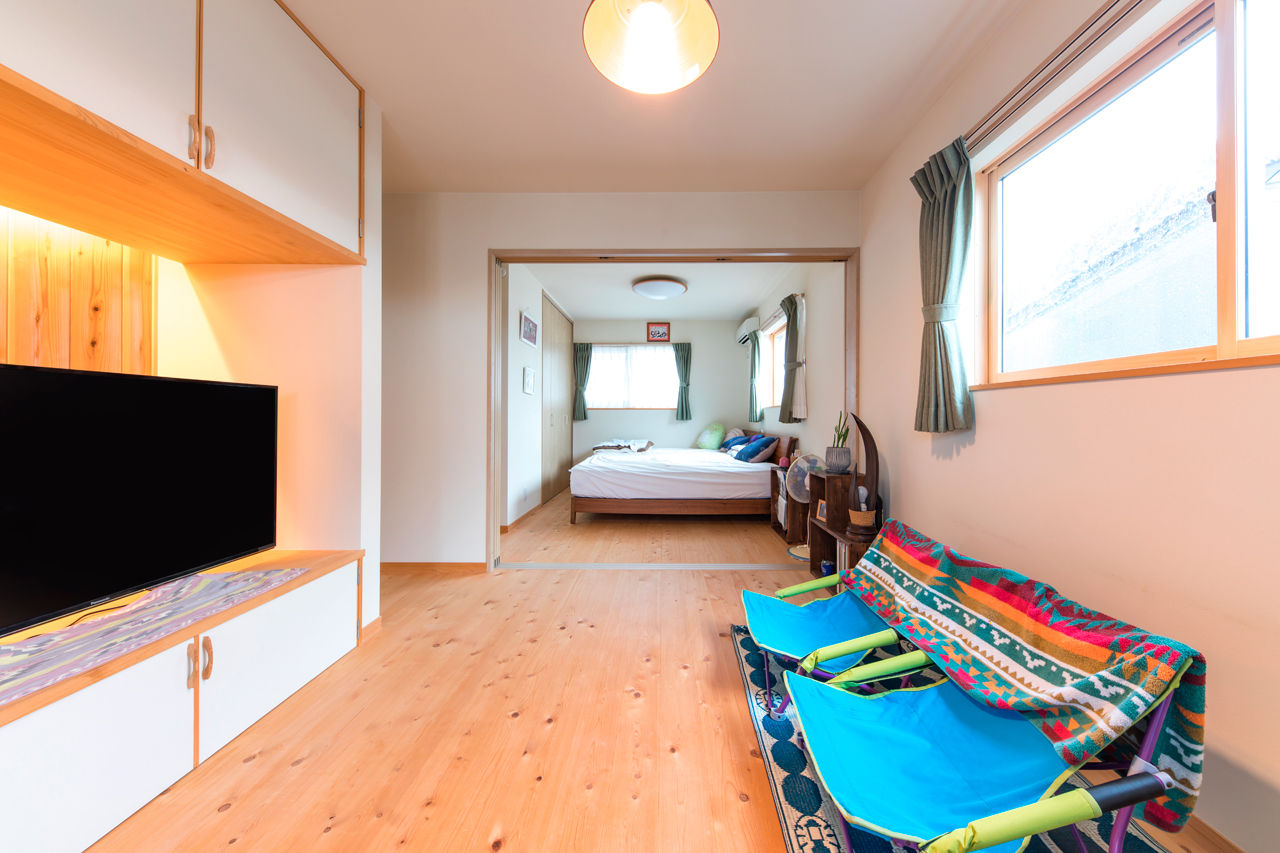 福工房 【2000万円台/2階建て/40坪台/5LDK/土間/間取り図】アウトドア好き家族が建てた国産ヒノキのカッコいい家の建築実例画像5