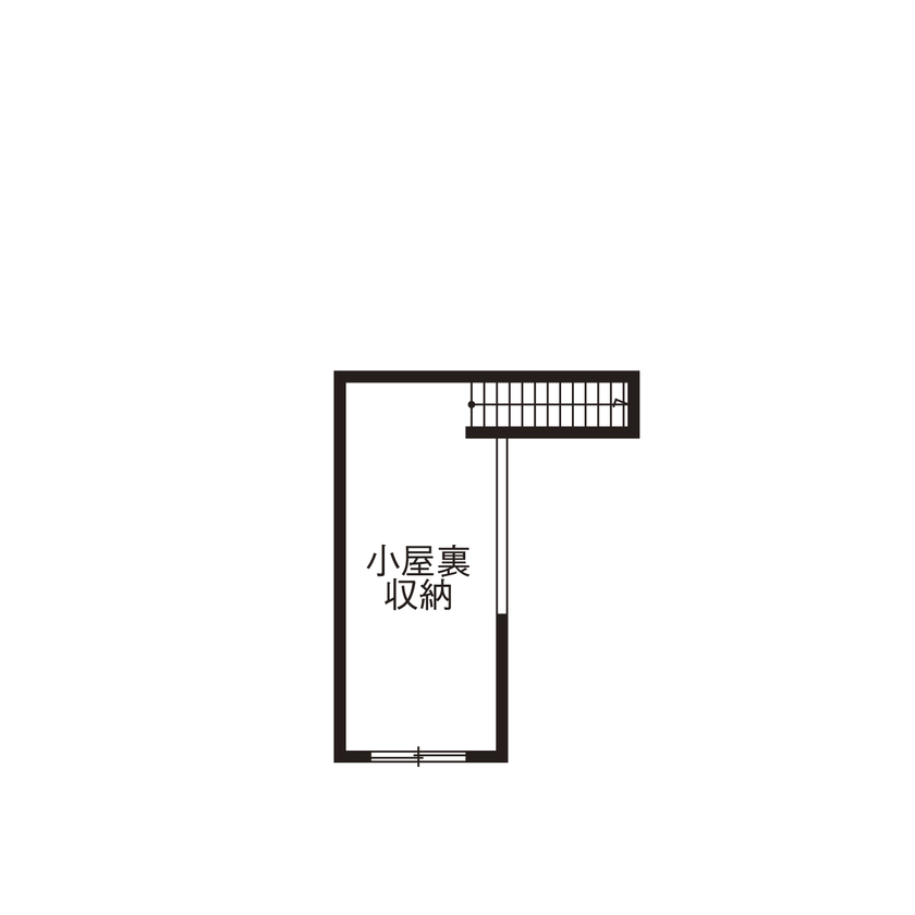 福工房 【2000万円台/平屋/30坪台/3LDK/間取り図/駐車スペース有】ネコもノビノビ暮らす開放感たっぷりの平屋の間取り図（３LDK＋土間×２）小屋裏