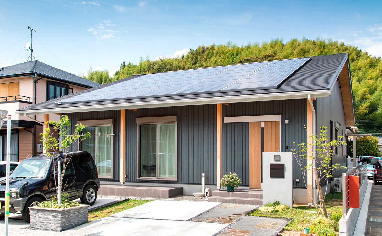 福工房 【2000万円台/平屋/30坪台/3LDK/間取り図/駐車スペース有】ネコもノビノビ暮らす開放感たっぷりの平屋の建築実例画像2