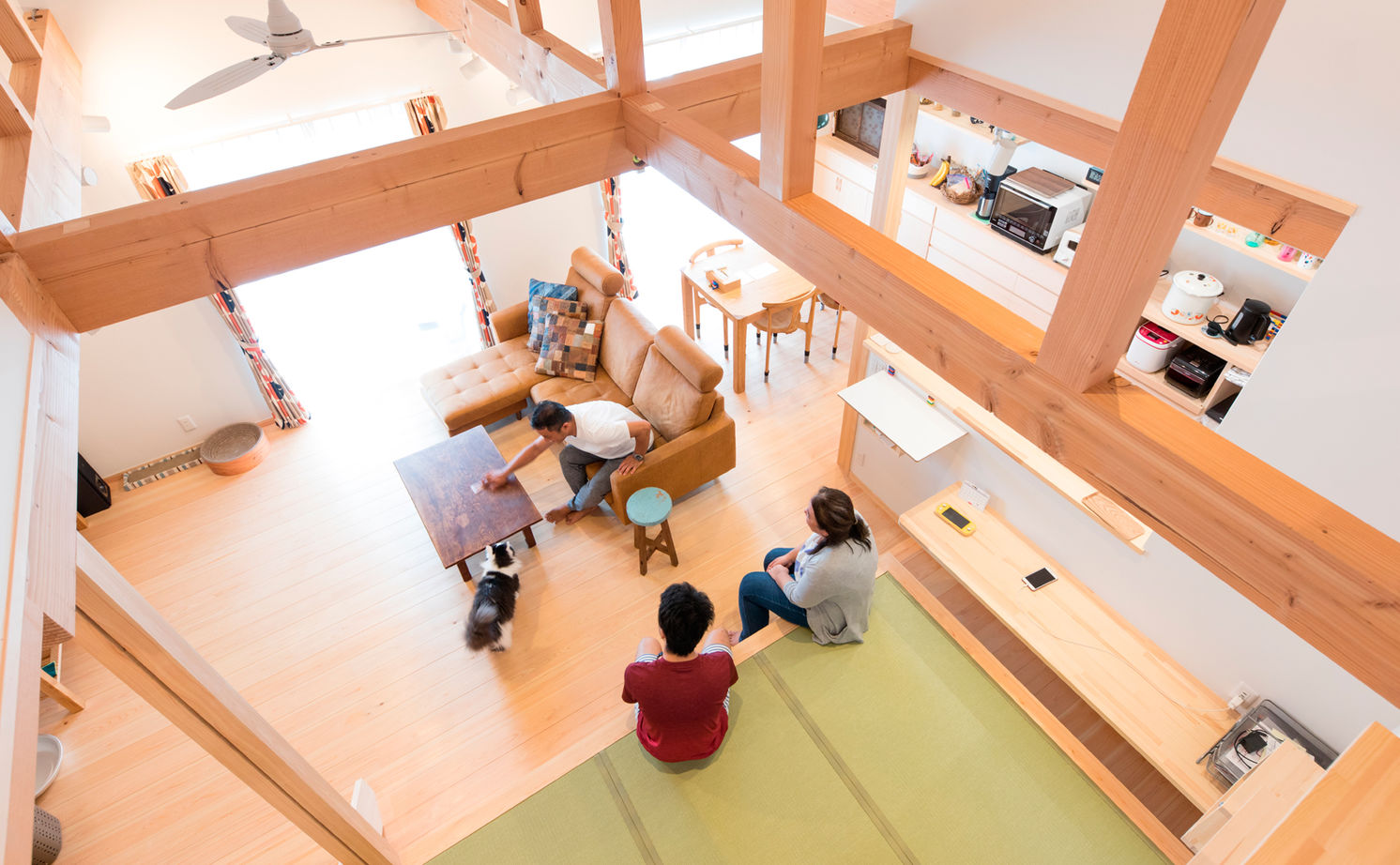 福工房 【2000万円台/平屋/30坪台/3LDK/間取り図/駐車スペース有】ネコもノビノビ暮らす開放感たっぷりの平屋の建築実例画像5