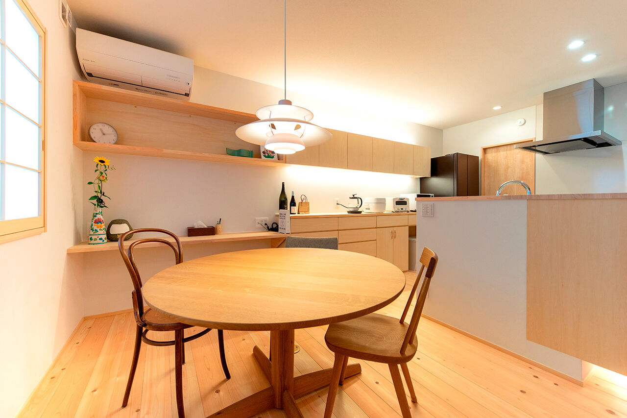 福工房 【平屋/25坪/薪ストーブ/和モダン/理想の間取りの平屋】木の温もりと和の雰囲気がある30坪以下の平屋住宅の建築実例画像2