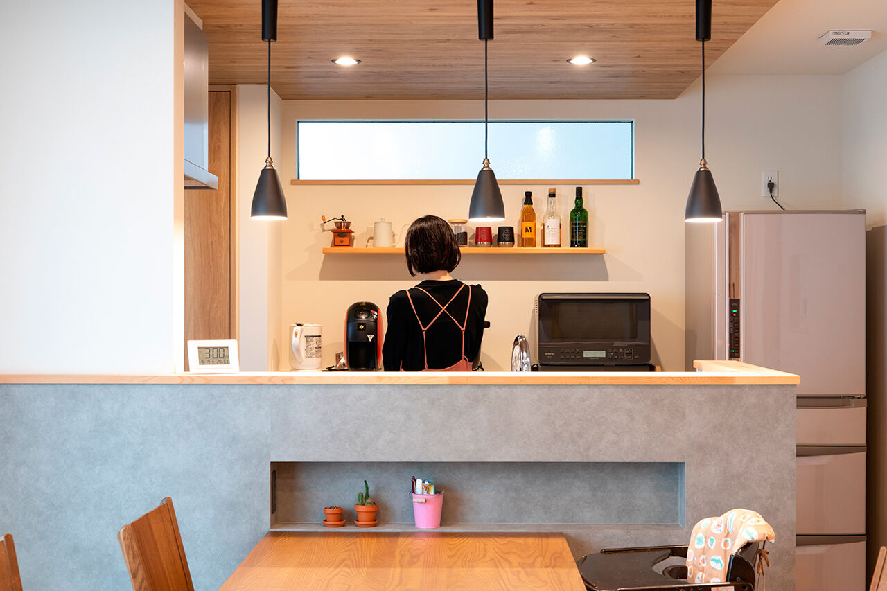 福工房 【30坪台/2階建て/全館空調/モダン】家事ラク間取りと行き止まりのない動線が◎ヒノキが香る子育て世代の家の建築実例画像3