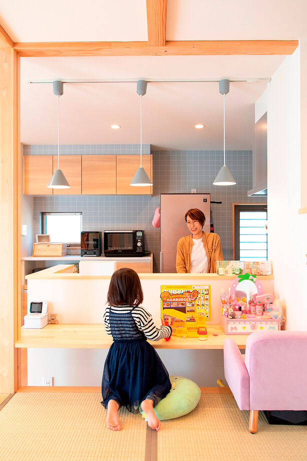福工房 【30坪台/和風/吹き抜け】おうち時間が楽しい！収納充実の間取りで「子どもが片付けするようになりました」の建築実例画像3