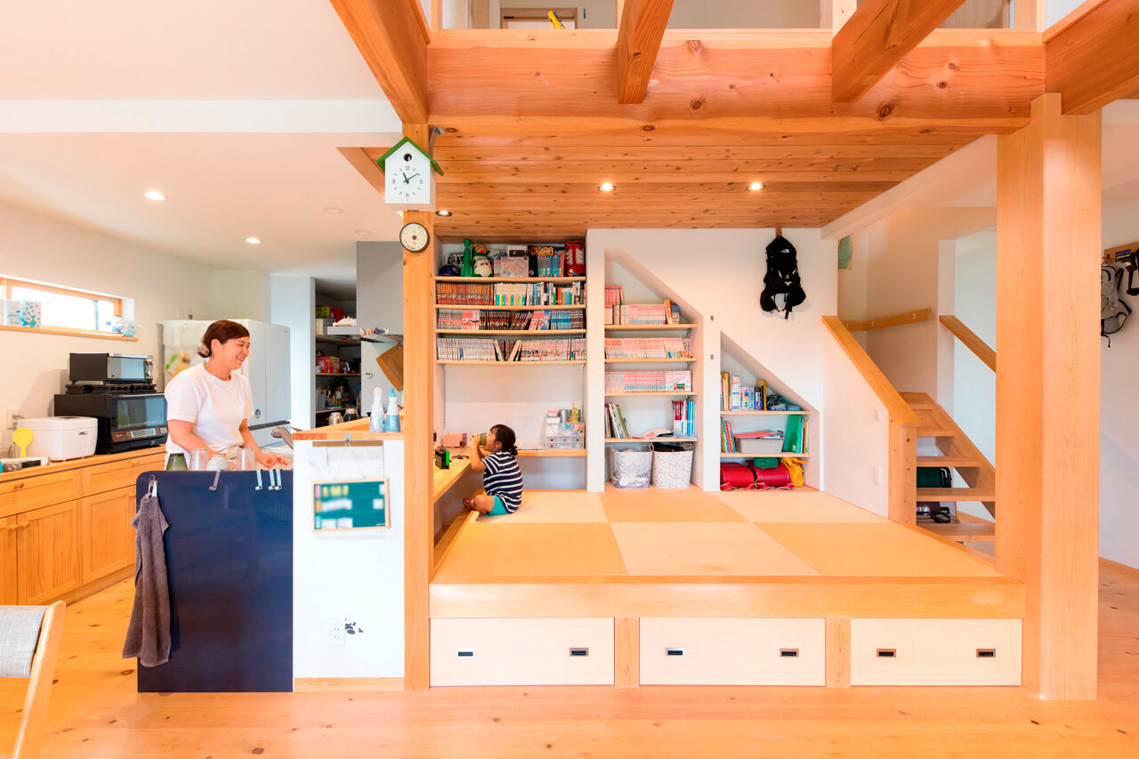 福工房 【2000万円台/2階建て/40坪/3LDK/吹き抜け/モダンな外観/間取り図】広い土間はアウトドア好きにぴったり！の建築実例画像2