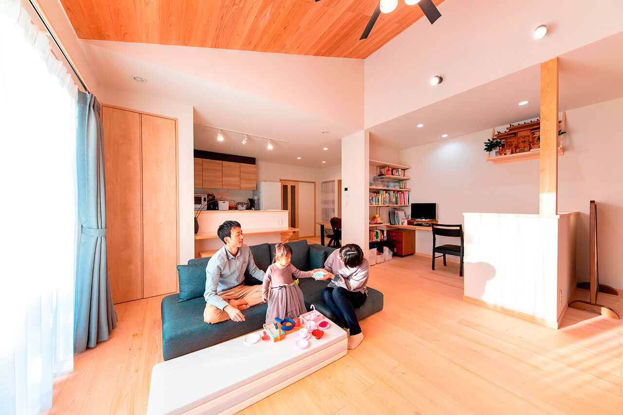 福工房 【平屋/和風/理想の間取り】外観は庭の風情に溶け込むように軒を深くかけ、和の趣を意識したデザインの平屋の建築実例画像2