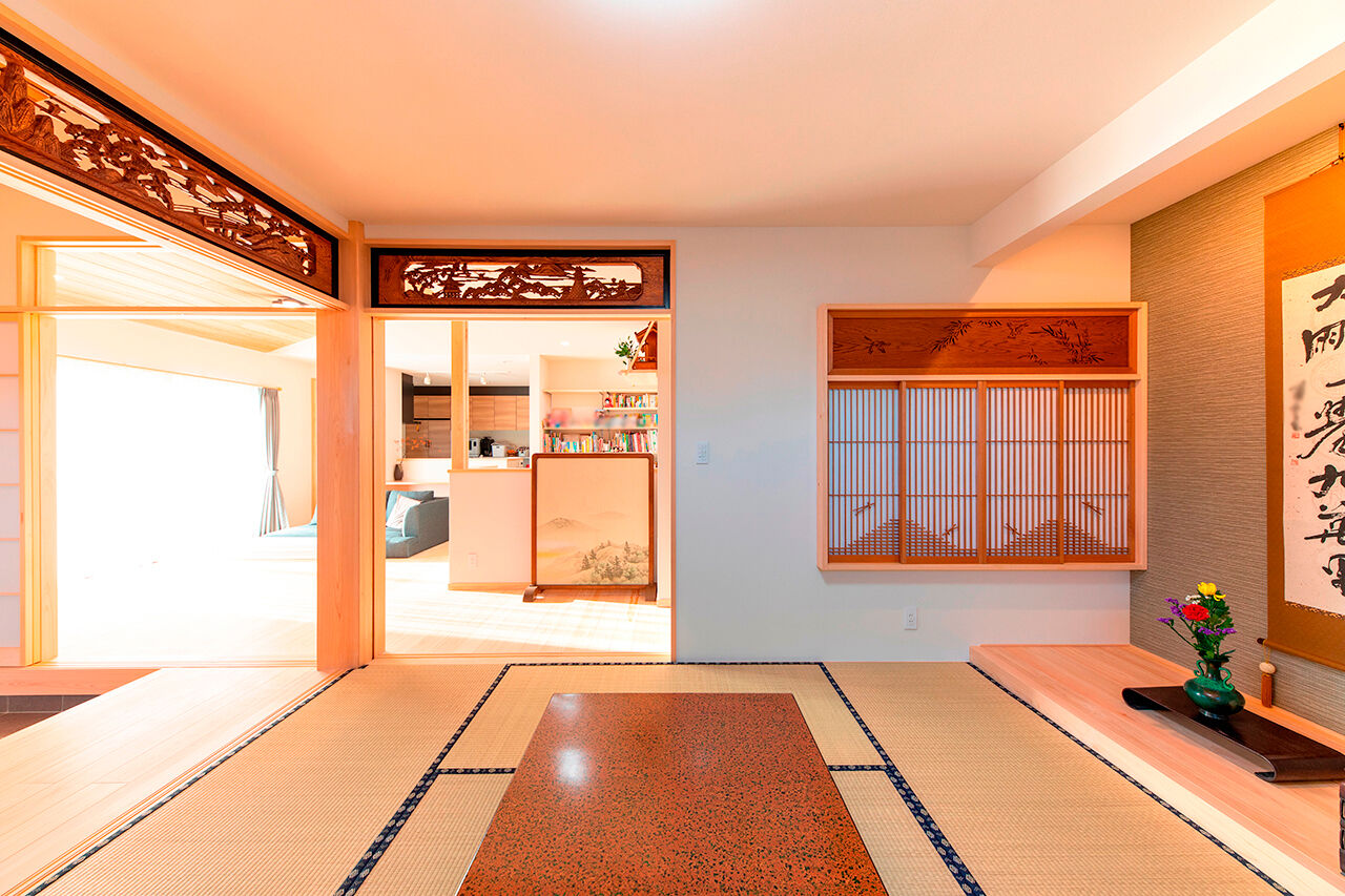 福工房 【平屋/和風/理想の間取り】外観は庭の風情に溶け込むように軒を深くかけ、和の趣を意識したデザインの平屋の建築実例画像10