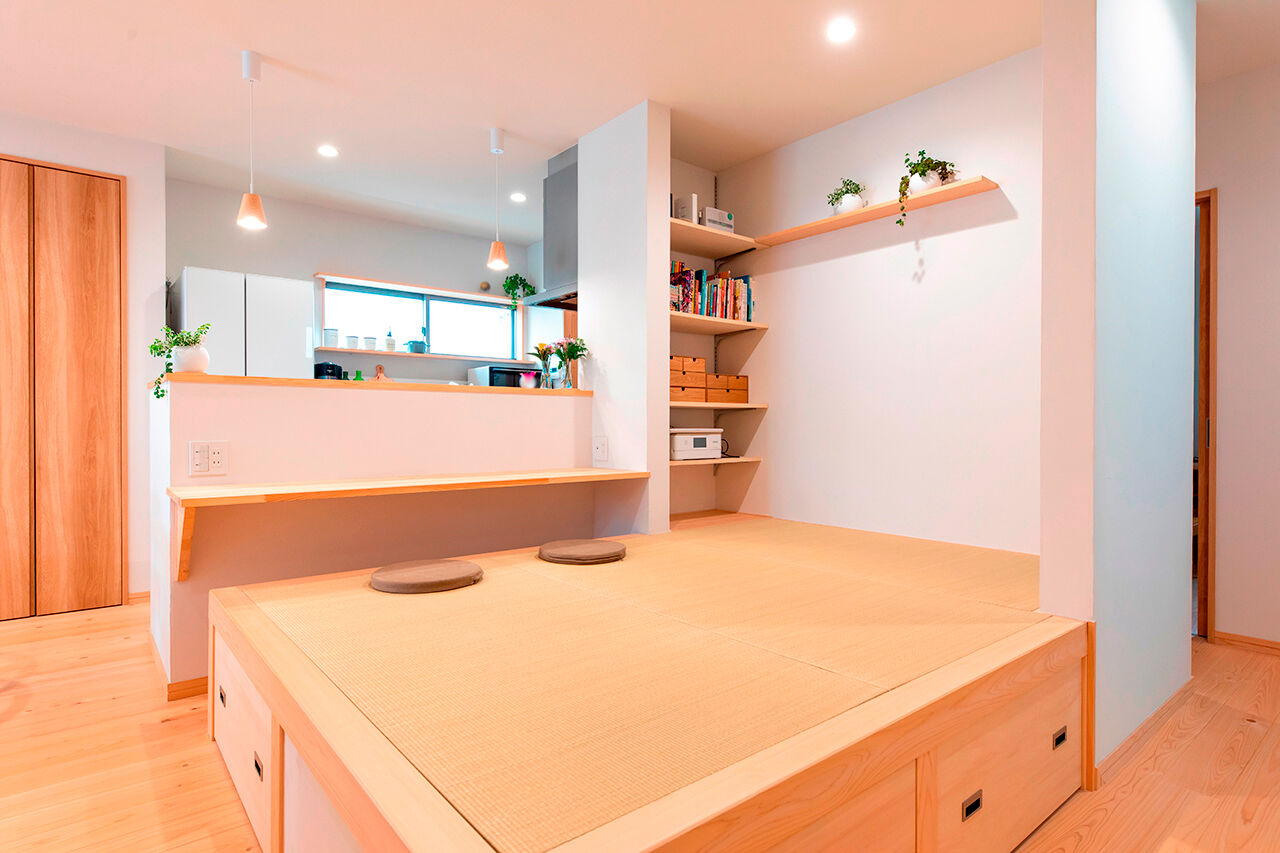 福工房 【平屋/20坪台/駐車スペース有/理想の間取り】ナチュラルで心地いい大空間LDKの29坪コンパクトな平屋の建築実例画像4