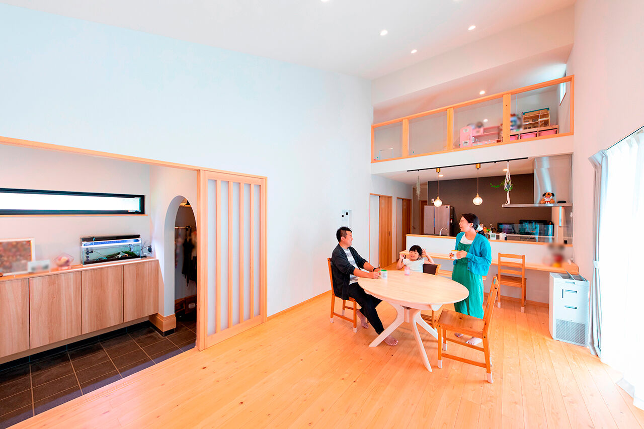 福工房 【平屋/20坪台/理想の間取り/ロフト】広い土間とロフトにつながる広々LDKのある27坪のコンパクトな平屋の建築実例画像1