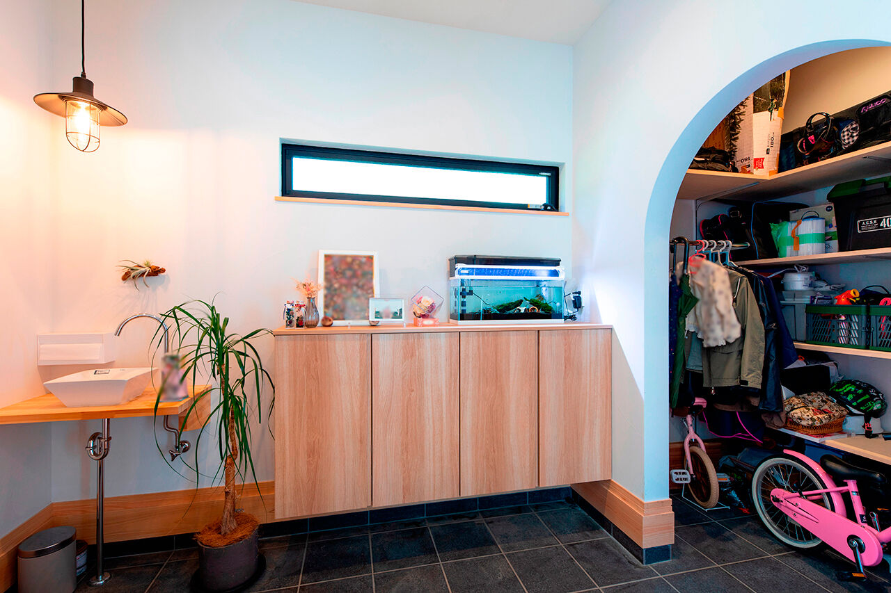 福工房 【平屋/20坪台/理想の間取り/ロフト】広い土間とロフトにつながる広々LDKのある27坪のコンパクトな平屋の建築実例画像5