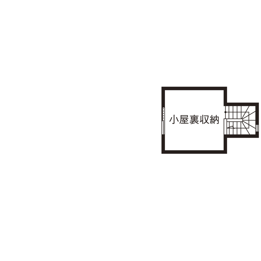 福工房 【平屋/2000万円台/30坪台/4LDK/間取り図】ヒノキが香る平屋で憧れの田舎暮らしの間取り図（4LDK＋土間）小屋裏