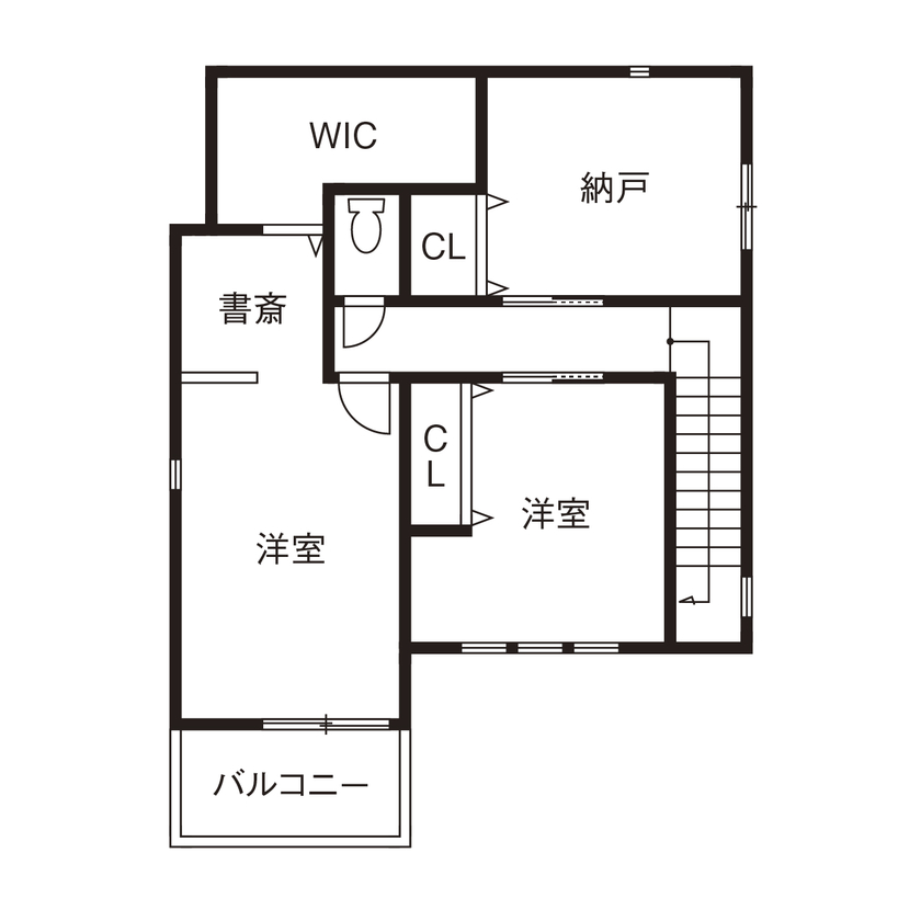 【RECO】敷島住宅　注文住宅課 【2000～2499万円/間取図あり/大阪府】大きな折上天井が開放的。外に出て寒さに驚くほど暖かくて快適！の間取り図（2LDK＋S＋畳コーナー）2階