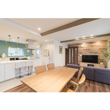 OREGON（オレゴン）の家　日本物産 【40坪台/3000万円台/間取りあり】25帖の広々LDKのある家。住み心地抜群なアメリカンハウスの建築実例画像3