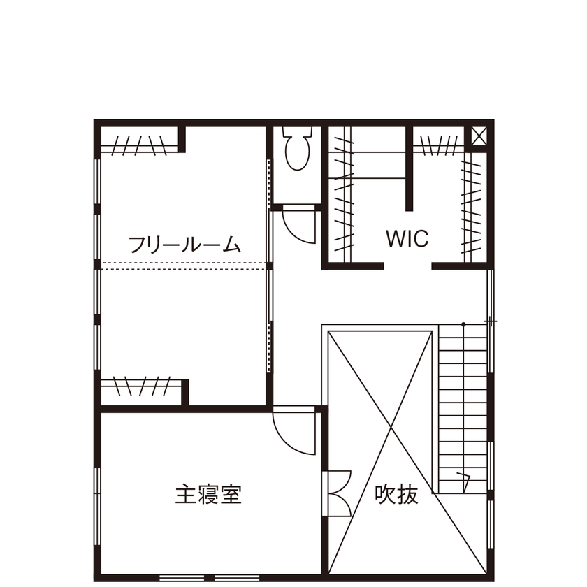 夢広 【1000万円台】やわらかなブルーが映える、驚くほど開放的で明るいオシャレな住まい／間取り図ありの間取り図（2LDK＋S）2階