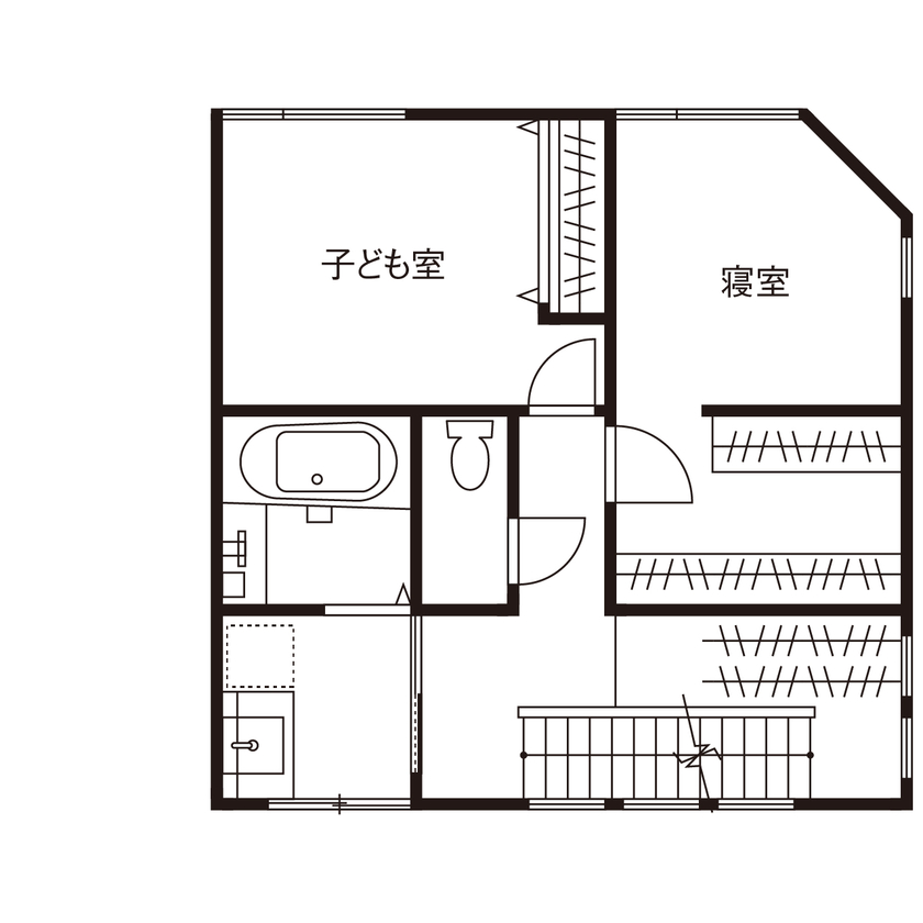 夢広 【2000万円台/26坪】限られた土地を最大限に活かす！建築家と建てた３階建ての家／間取り図ありの間取り図（4LDK）2階