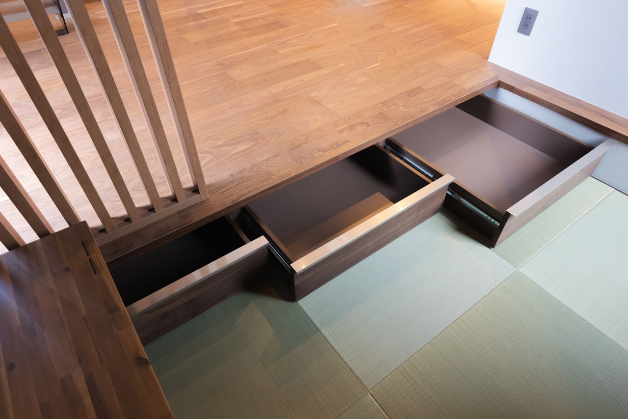 夢広 ６人家族を支える大きなランドリールームが魅力的。スキップフロアでつながる開放的な住まいの建築実例画像4