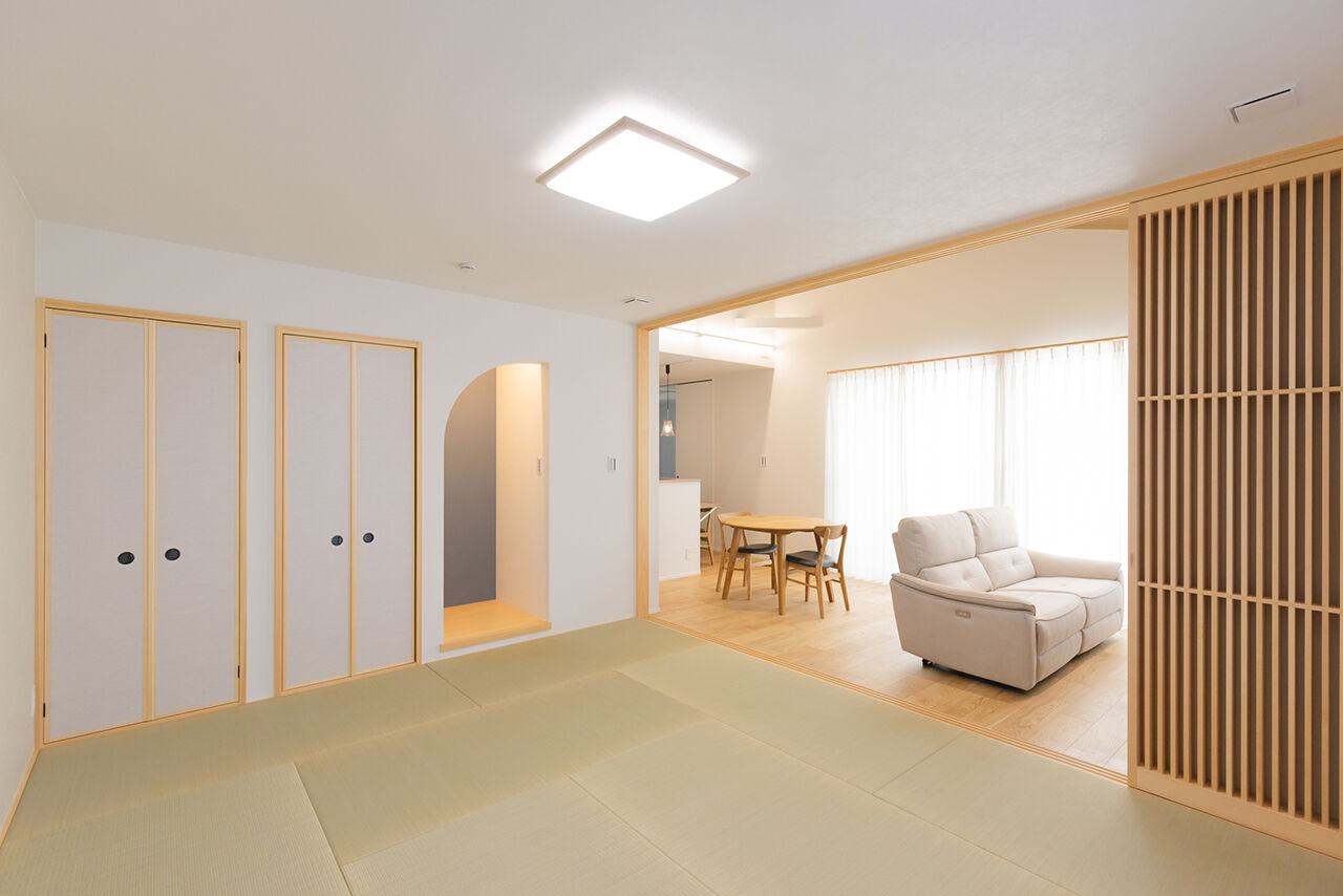 夢広 二世帯が和やかに暮らすゆとりの住まい。掃除のしやすさや収納など新生活をイメージしながら楽しい家づくりの建築実例画像4