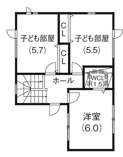 専門職組合 <4LDK間取図/収納充実/4人家族>賃貸の時よりコストダウン！20代でマイホームを叶えた笑顔溢れる家の間取り図（4LDK）２階