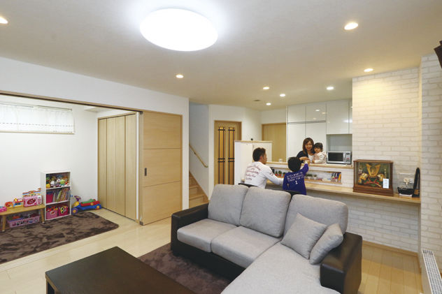 専門職組合 <4LDK間取図/収納充実/4人家族>賃貸の時よりコストダウン！20代でマイホームを叶えた笑顔溢れる家の建築実例画像6