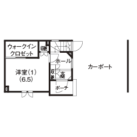 専門職組合 <札幌市/3LDK間取図/3階建/収納充実/吹抜>開放感のある2階リビング、ペットとの穏やかな暮らしを叶えた家の間取り図（3LDK）１階