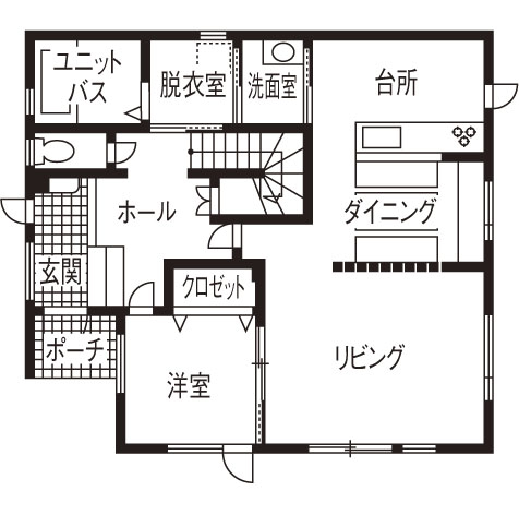 ＩＤ アーキテクチャル アトリエ 【4LDK間取図/ドッグラン/小上がり/太陽光パネル/造作ダイニング】デザイン・性能・コスト…妥協ない仕上りの間取り図（4LDK）1階