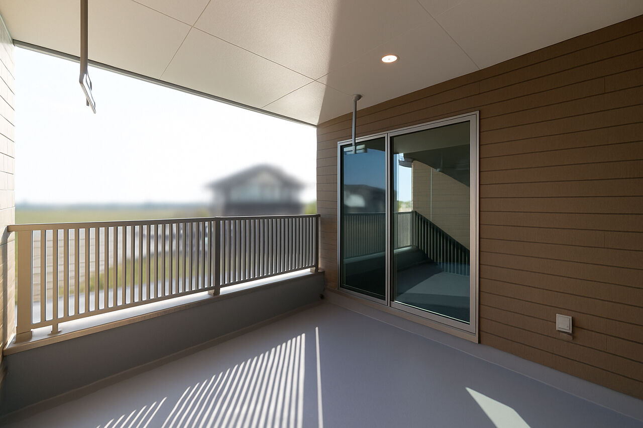 SUNSHOW 夢ハウス 岐阜・美濃加茂スタジオ 【1000万円台/20坪台/2LDK/インナーバルコニー】大型犬と暮らす、カラフルで心地よい家の建築実例画像6