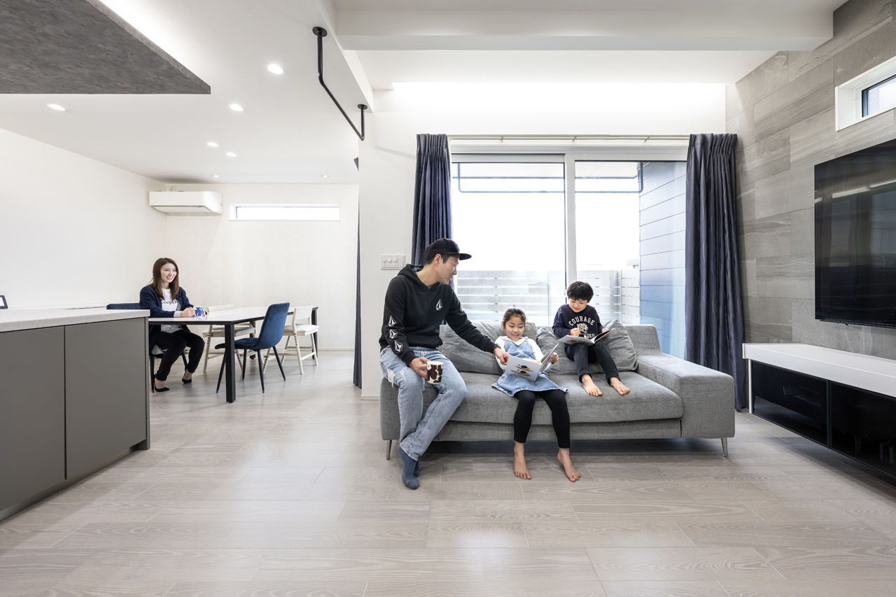 アーキテクト/一級建築士事務所 【大阪府堺市/間取り図掲載】スキップフロアにボルダリングウォール。アクティブな家族が元気に暮らす家の建築実例画像6