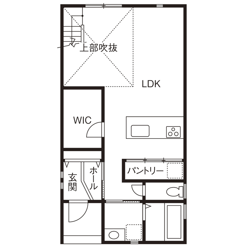 アーキテクト/一級建築士事務所 【大阪府岸和田市/1900万円台/間取り図掲載】20代の若さで夢を実現。現場を熟知する一級建築士の技が随所にの間取り図（３LDK+S）1階