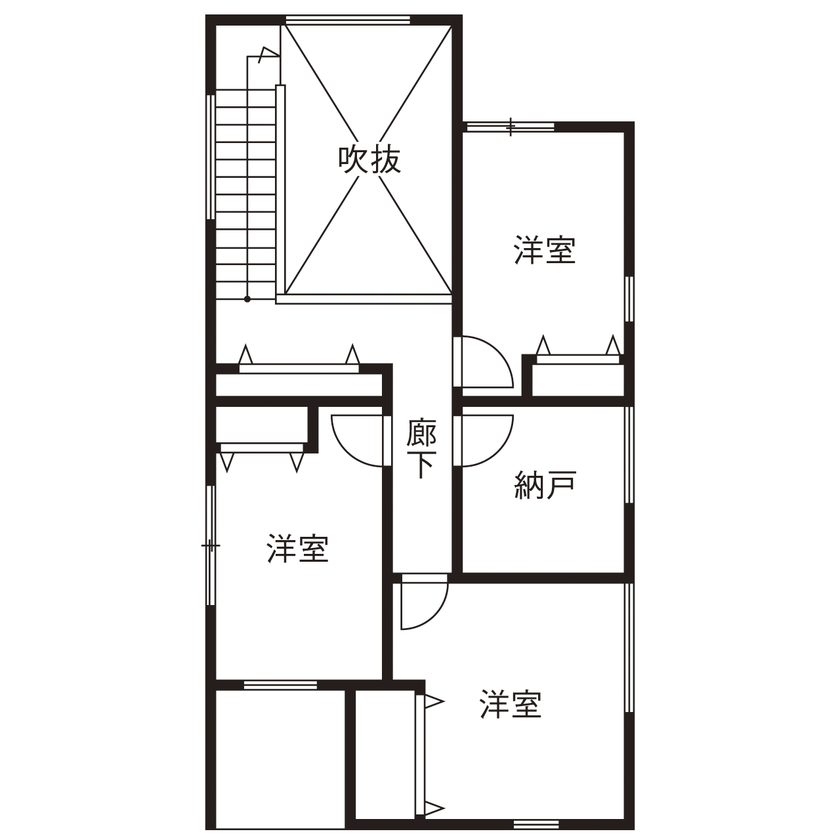 アーキテクト/一級建築士事務所 【大阪府岸和田市/1900万円台/間取り図掲載】20代の若さで夢を実現。現場を熟知する一級建築士の技が随所にの間取り図（３LDK+S）2階