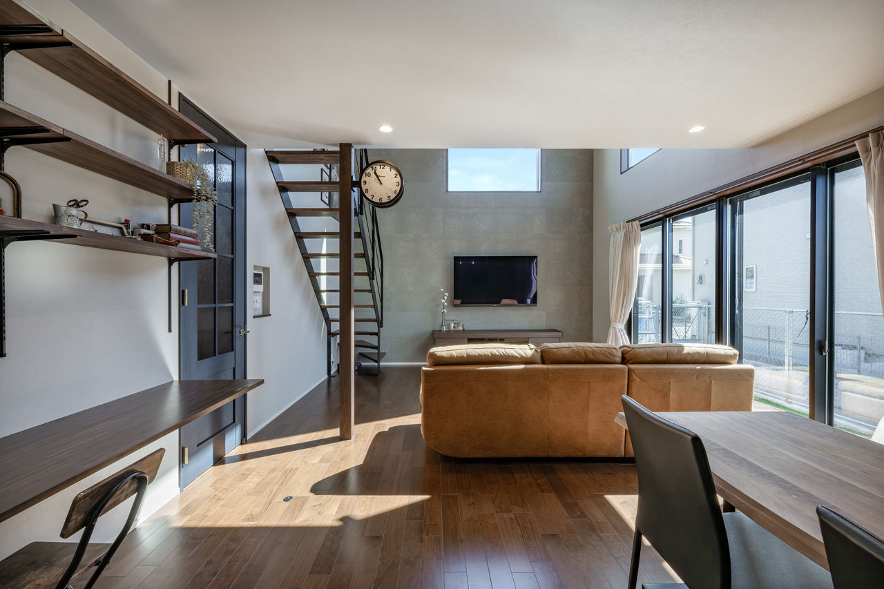 アーキテクト/一級建築士事務所 【大阪府泉佐野市/2000万円台/間取り図掲載】スタイリッシュなフレームハウス。大胆な吹抜けが家族をつなぐの建築実例画像6