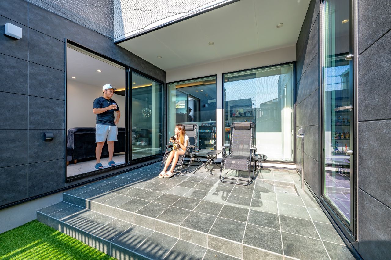 アーキテクト/一級建築士事務所 【橋本市/ホテルライク/平屋/中庭/BBQ/2000万円台/間取り図】コの字型「ワンちゃんファースト」の住まいの建築実例画像7