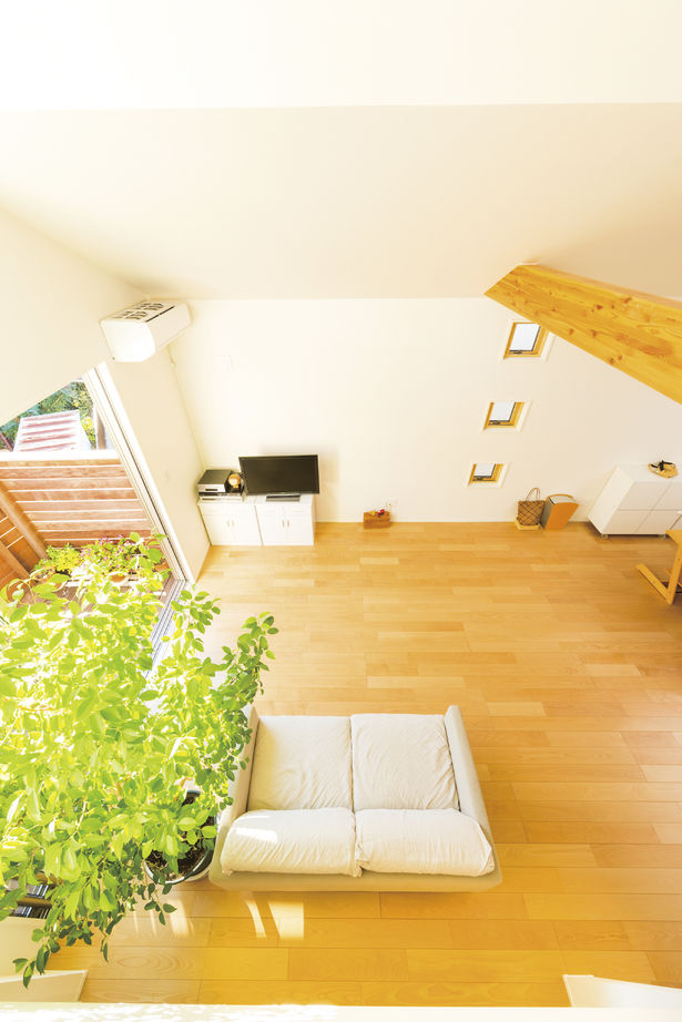 一級建築士事務所　ホームスタイリング 【2000万円台/32坪/間取り図有/スキップフロア】狭い土地でも中庭や吹抜けを実現。開放的に暮らせる住まいの建築実例画像3