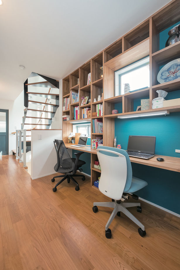 一級建築士事務所　ホームスタイリング 【4500万円/67坪/中庭】住居空間とアトリエのつながりを意識。光と風をが入りこむ、開放的な店舗併用住宅の建築実例画像9