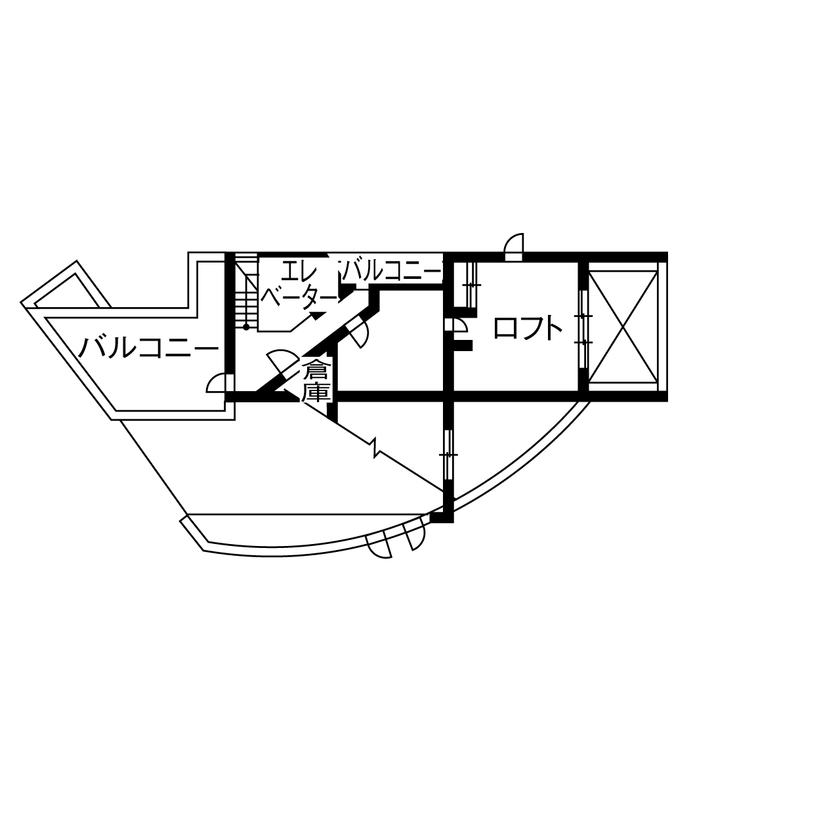 一級建築士事務所　ホームスタイリング 【71坪/間取り図有/吹き抜け/ロフト】リゾートテイストあふれるホテルライクなビルトインガレージのある家の間取り図（2LLDDKK）ロフト