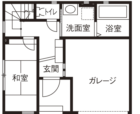 清栄コーポレーション 【～1500万円/間取り図/約30坪】烏丸駅へ自転車で！住みたい街の土地探しから30代で叶うシンプルモダンの家の間取り図（4LDK）１階