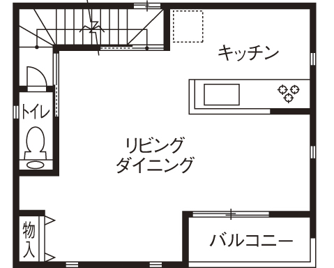 清栄コーポレーション 【～1500万円/間取り図/約30坪】烏丸駅へ自転車で！住みたい街の土地探しから30代で叶うシンプルモダンの家の間取り図（4LDK）２階
