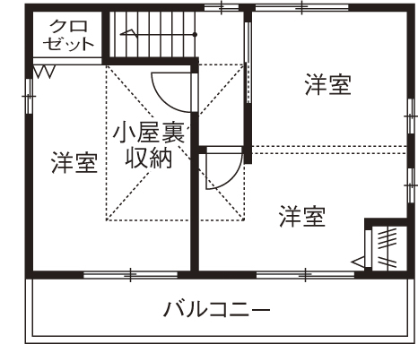 清栄コーポレーション 【～1500万円/間取り図/約30坪】烏丸駅へ自転車で！住みたい街の土地探しから30代で叶うシンプルモダンの家の間取り図（4LDK）３階
