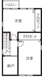 清栄コーポレーション 【京都市内/狭小３階建て/間取り図有】価格1500万円台と大満足の予算！やっとたどり着いた思い通りの家の間取り図（3LDK）３階
