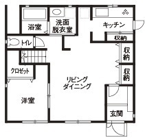 清栄コーポレーション 【京都市内/1500万円～/間取り図】「何にいくらかかる？」が明確。インテリアのプロが選んだ依頼先とは？の間取り図（3LDK）１階