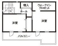 清栄コーポレーション 【京都市内/1500万円～/間取り図】「何にいくらかかる？」が明確。インテリアのプロが選んだ依頼先とは？の間取り図（3LDK）２階