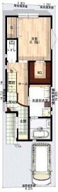 清栄コーポレーション 【京都市内/1500万円/間取り図】JR「京都」駅近くで土地取得＋注文住宅！想像以上に広い和モダンの家の間取り図（3LDK）1階
