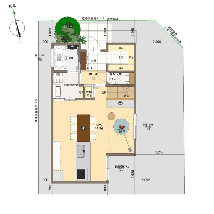 清栄コーポレーション 【京都市｜2000万円台｜2階建｜間取り図あり】イメージをカタチに！土地探しから熱意いっぱいに対応の間取り図（2LDK＋WIC）１階