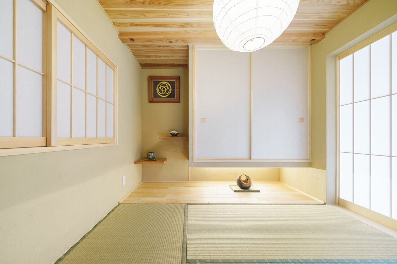 かみえ工務店 【2000万円台前半】吹抜けやウッドデッキで抜け感のあるLDKに。無節の桧が美しい「自然素材の家」の建築実例画像7