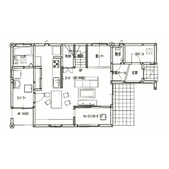 プラネットホーム 北欧風のポップな家具がマッチする可愛いお家の間取り図（3LDK）