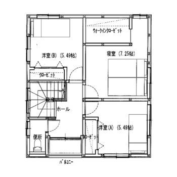 プラネットホーム ブルックリンスタイルでヴィンテージテイスト溢れるデザイン住宅の間取り図（3LDK）