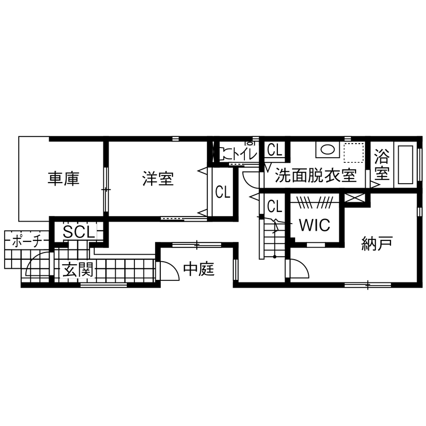ゆめすみか（吉村一建設） 【2000万円前半/約35坪/堺市/間取り図有】全館空調が快適！勾配天井が開放的な、家事ラク動線も実現した家の間取り図（2LDK）1階