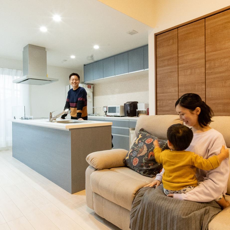 ゆめすみか（吉村一建設） 【2000万円前半/約35坪/堺市/間取り図有】全館空調が快適！勾配天井が開放的な、家事ラク動線も実現した家の建築実例画像