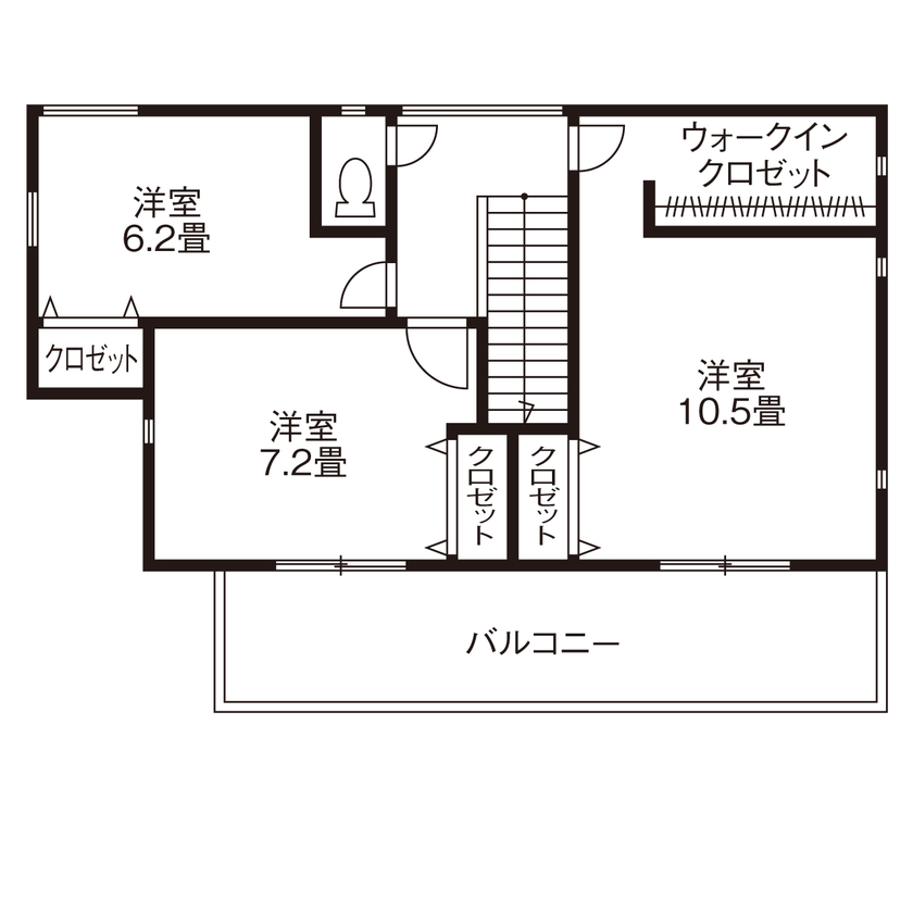 ゆめすみか（吉村一建設） 【木津川市/約40坪/間取り図有】遊び心がある家を！土間が通る、ダブル断熱と全館空調で冬暖かく夏涼しい家の間取り図（4LDK）2階